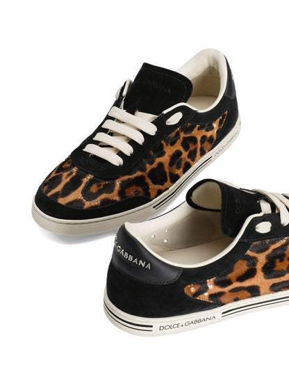 DG Leopard Print Calf Hair Sneakers