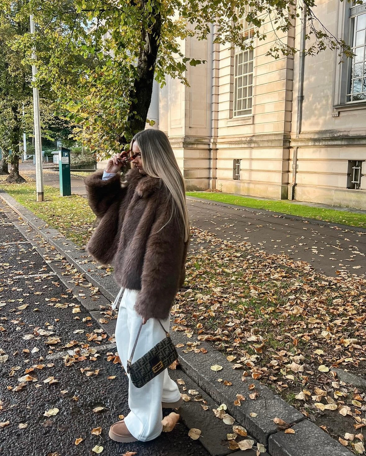 Ophelia Cropped Oversized Faux Fur Coat