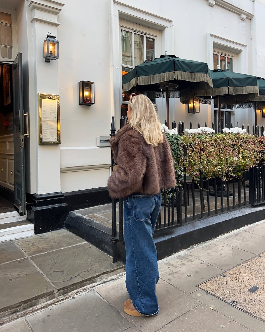 Ophelia Cropped Oversized Faux Fur Coat