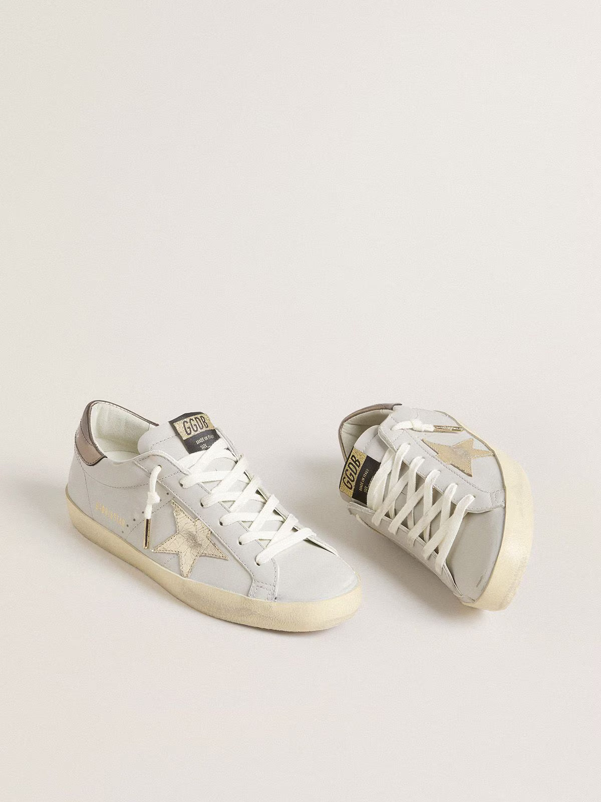 GG White Leather Sneakers