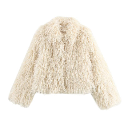 Lucienne Long Sleeve Faux Fur Coat